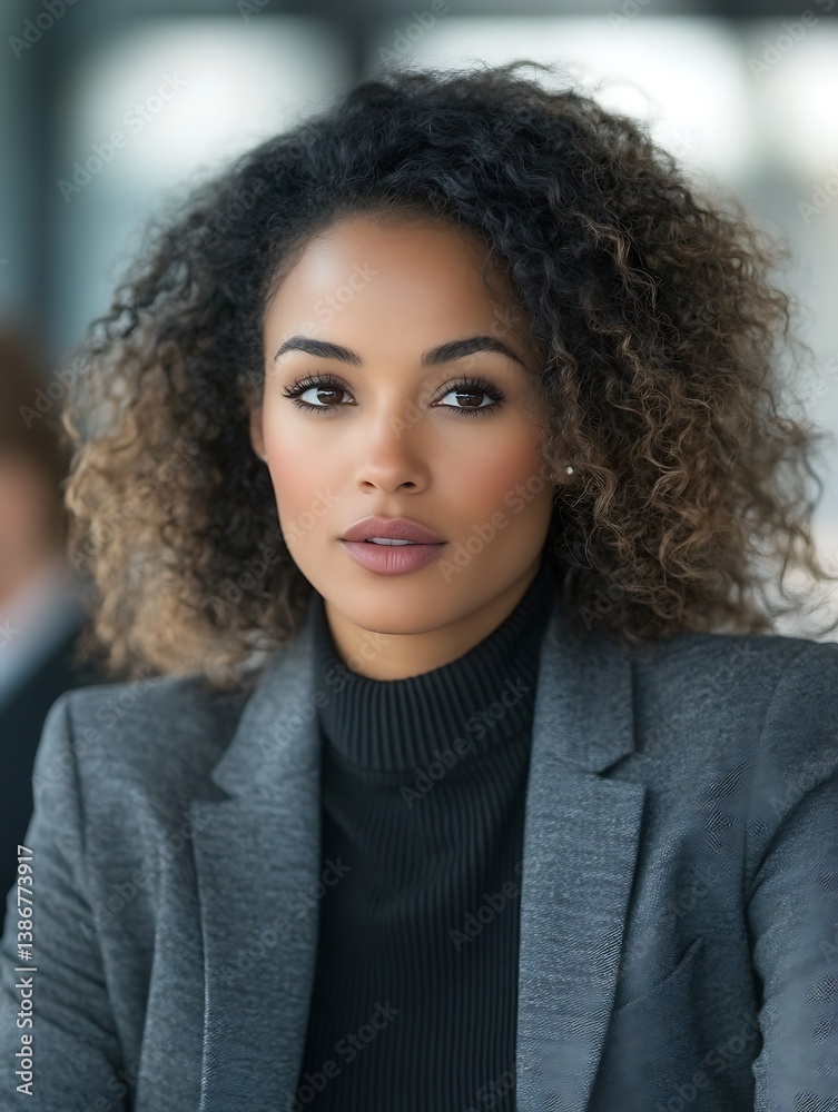 Focused Woman in Business Meeting