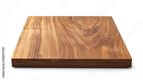 Wooden Cutting Board Displayed on White Background for Kitchen Use - Perfect for Culinary Arts, Cooking, and Food Preparation in Modern Kitchen Settings.