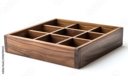 Wooden Organizer Box with Nine Compartments for Efficient Storage Solutions in Home and Office Settings