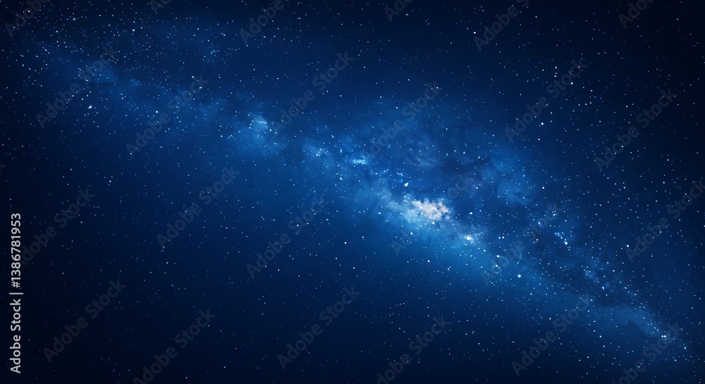 Fototapeta premium Cosmic River: A Digital Nebula AI Generated