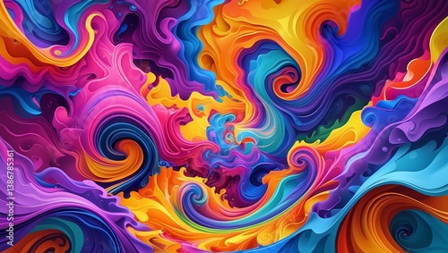 abstract background illustration with full color