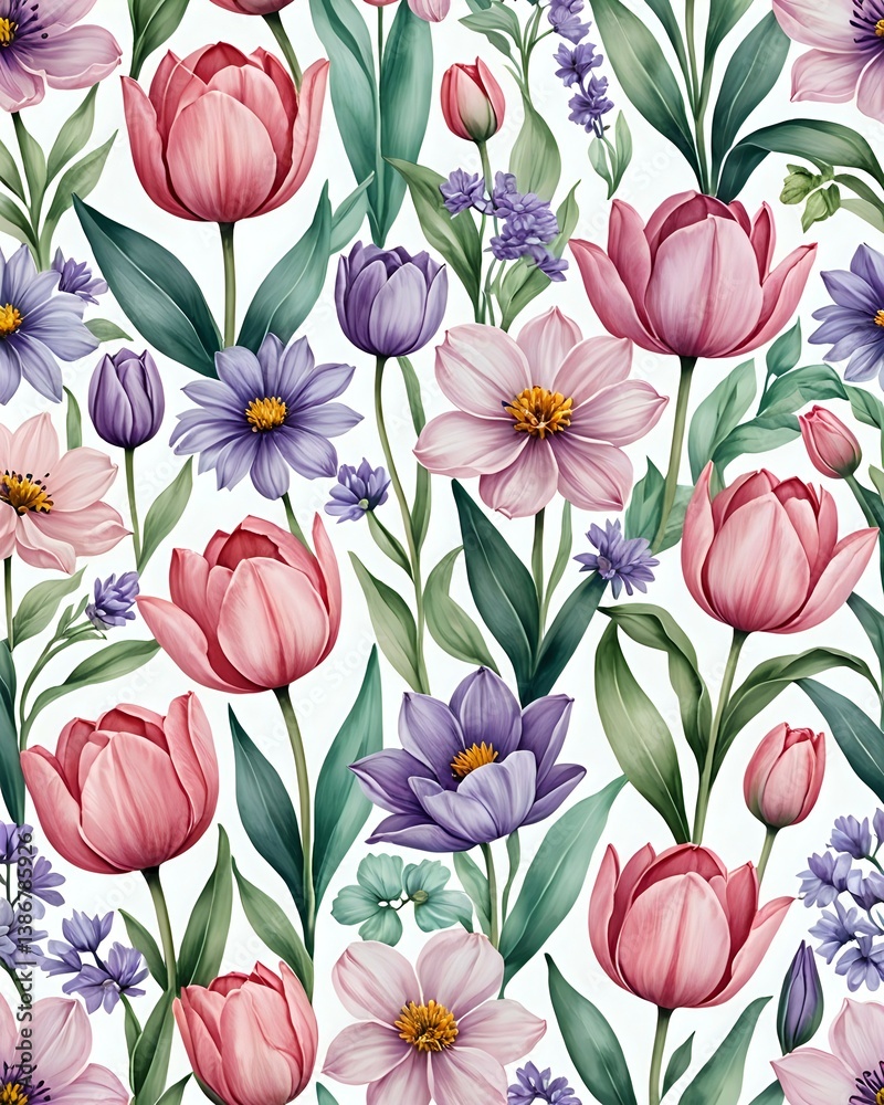 Obraz premium Spring Floral Pattern