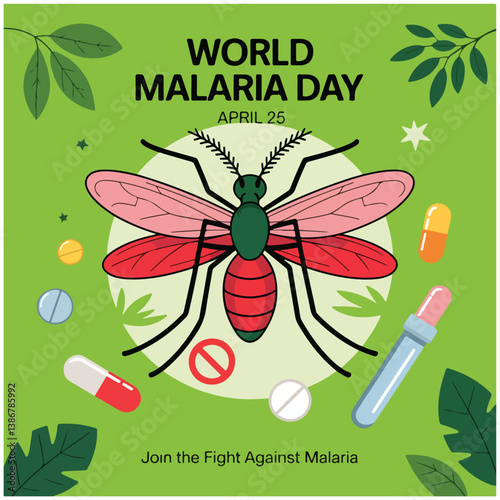 World Malaria Day flyer poster image 17.eps