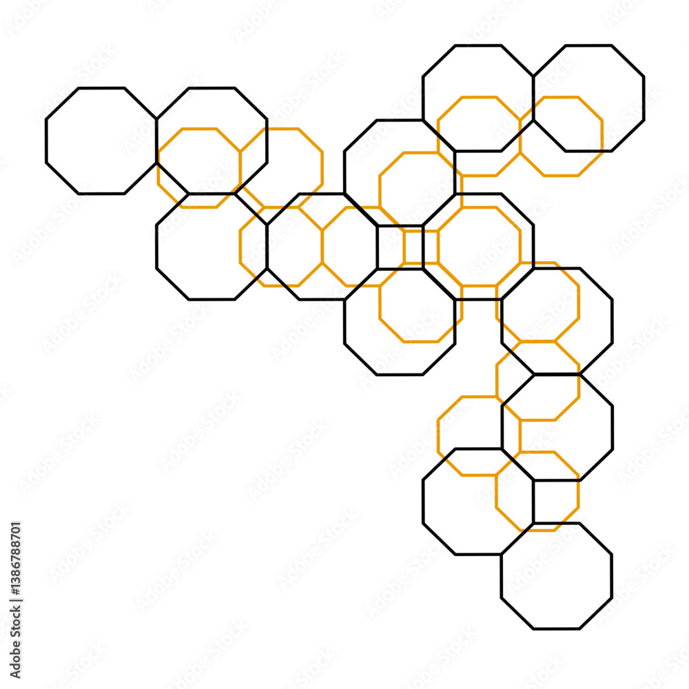 Fototapeta premium abstract background with hexagons