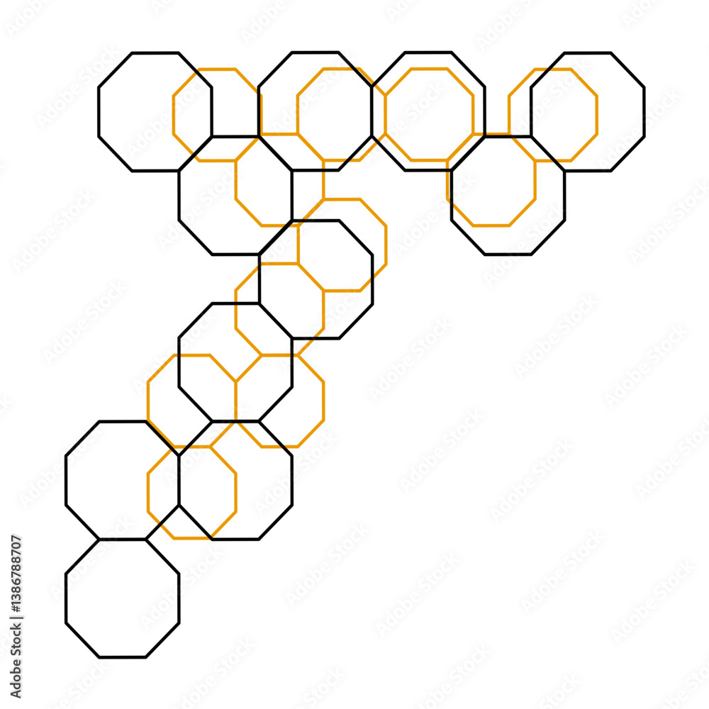 Fototapeta premium abstract background with hexagons