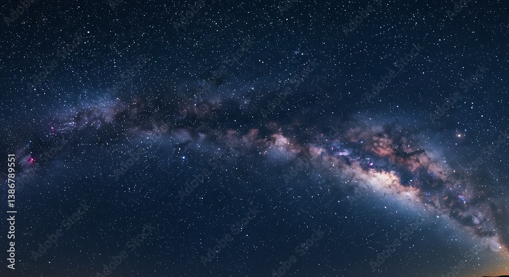 Obraz premium Cosmic River: Milky Way Majesty AI Generated