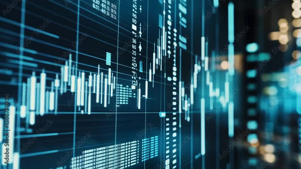 Dynamic Financial Data Display: Stock Market Analysis with Candlestick Charts Visualized