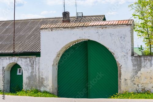 Old gates in Glubokoe town, Belarus