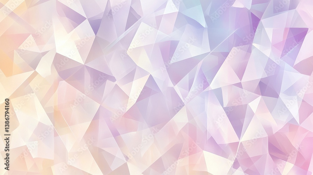 Obraz premium Abstract background of pastel colored geometric pattern with light refraction, generative ai illustration