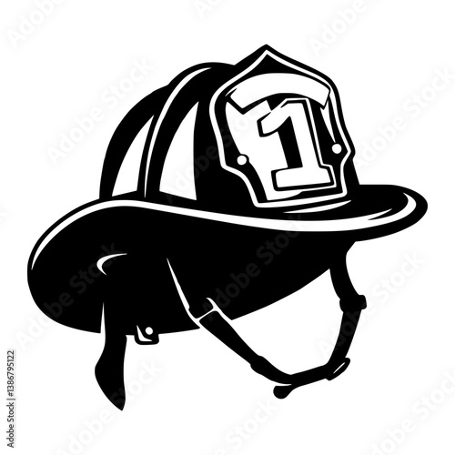 Firefighter Helmet Vector Illustration