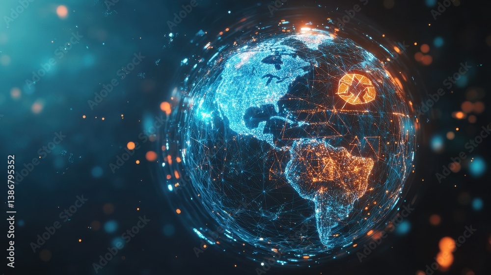 Obraz premium Recycle symbol copy space, Eco friendly earth background. Generative AI illustration