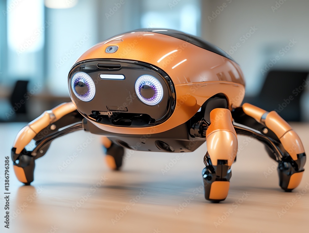 A robotic pet with a small embedded computer interface