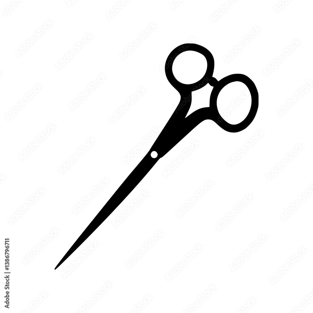 Black Scissors Icon - Graphic Design Element Black Scissors Icon - Graphic Design Element