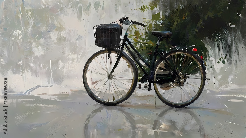 Obraz premium single bicycle sleek design