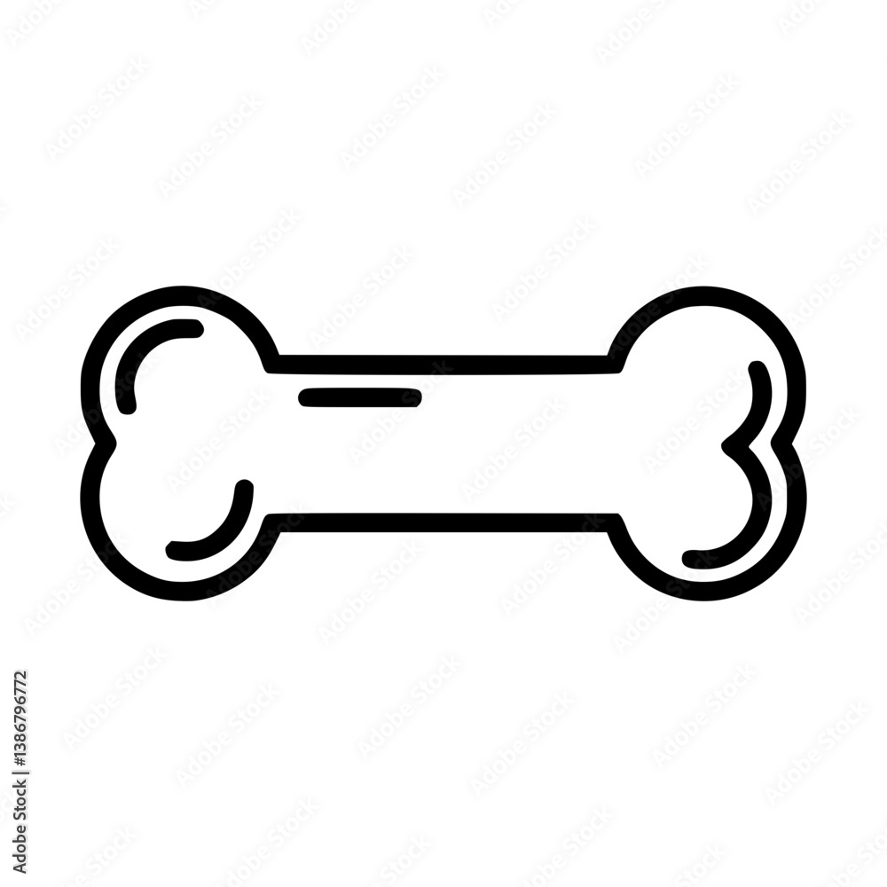 Dog Bone Icon - Line Art Dog Bone Icon - Line Art