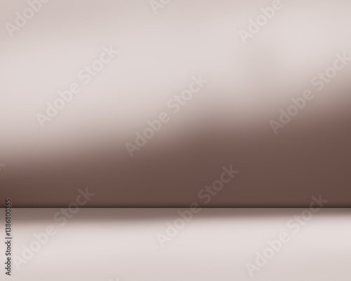 Wallpaper Mural Begie background wall floor with shadow flower gradient old rose color backdrop, minimal podium stage loft for presentation product, empty mockup stand interior Torontodigital.ca