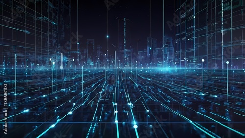 5G network illustration wireless signal wave