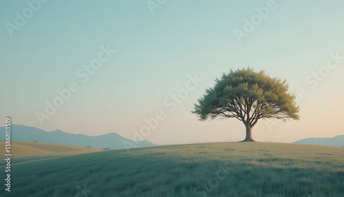 lonely tree in the field