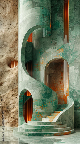 Wallpaper Mural Arquitectura minimalista abstracta – Arte estructural moderno Torontodigital.ca