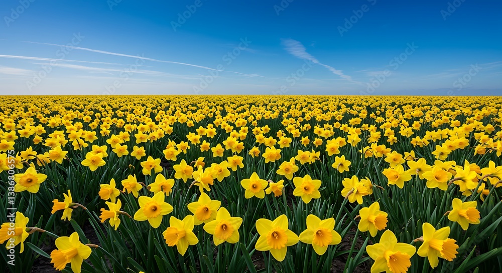 Obraz premium Golden Daffodil Sea: A Spring Awakening AI Generated