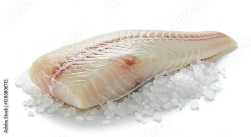 Fresh Cod Fillet on Ice Raw Seafood Gourmet Fish Healthy Protein Culinary Ingredient