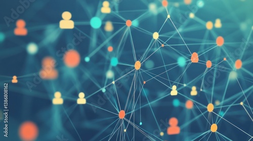 Abstract network of interconnected people