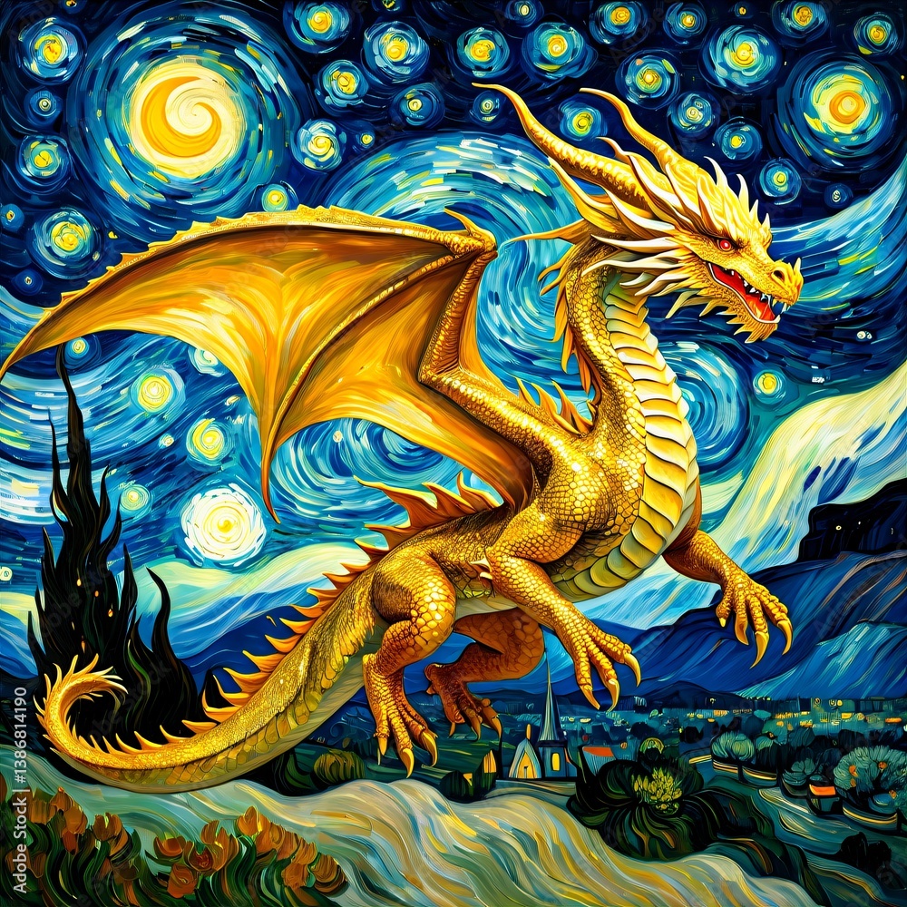 Obraz premium Starry Dragon