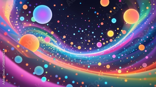 abstract fantasy polka dot pattern vibrant