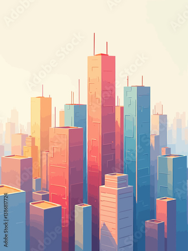 2d high rise building rooftops 2d vector platformer minimalist