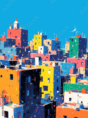 2d high rise building rooftops 2d vector platformer minimalist