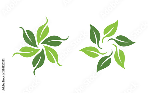 Nature leaf ecology vegan concept Logo illustration v.50
