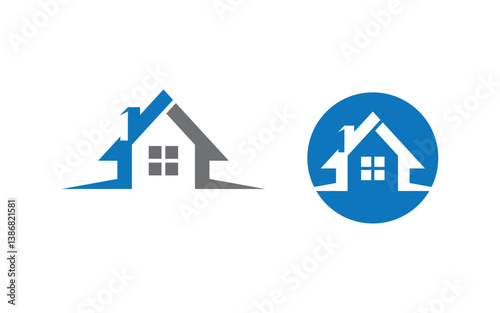 Home industrial Property concept icon logo illustration v.160
