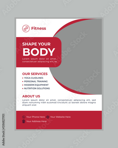 Shape Your Body Fitness Flyer for Gym and Workout Programs