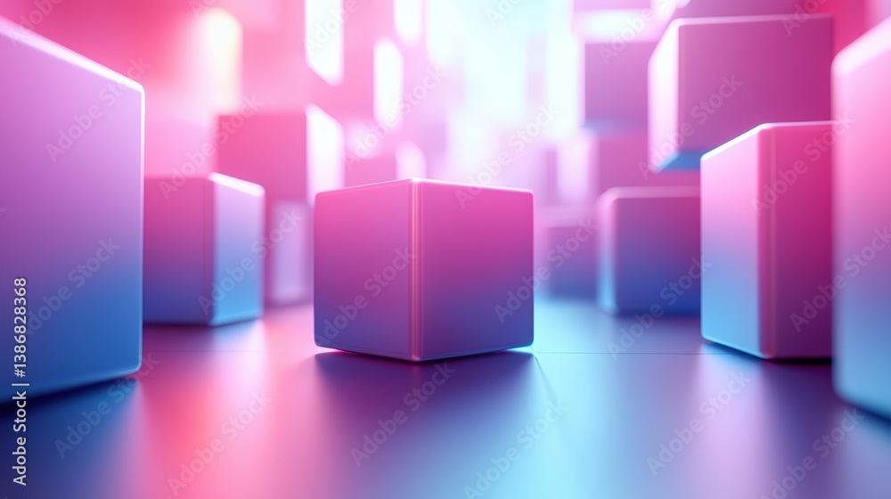 A futuristic, three-dimensional pattern of pastel-hued cubes, their surfaces adorned with subtle textures, forming a mesmerizing geometric landscape that invites exploration. A futuristic, three-dimensional pattern of pastel-hued cubes, their surfaces adorned with subtle textures, forming a mesmerizing geometric landscape that invites exploration.