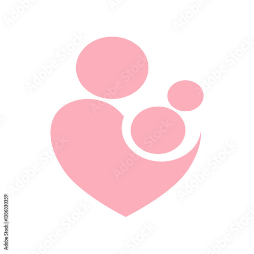Mom and baby pregnancy logo
