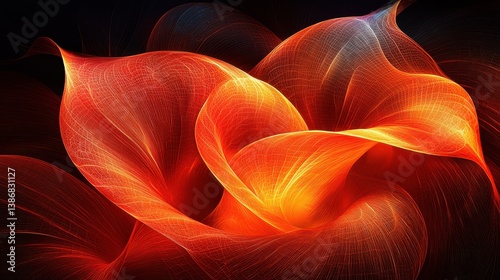 A mesmerizing floral vortex, where AI-generated petals spiral endlessly into a glowing, otherworldly abyss, an abstract representation of infinity in digital form.