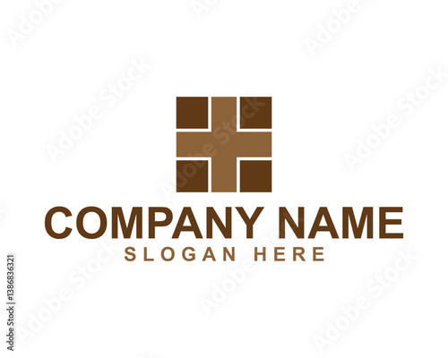 Elegant Wood Flooring Logo Design for Home and Tile Services