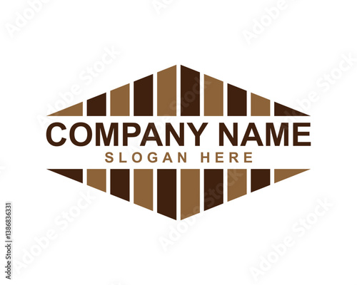 Elegant Wood Flooring Logo Design for Home and Tile Services