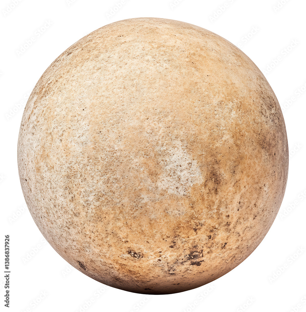Fototapeta premium Smoothly textured wooden sphere subtly lit shows aged beauty. AI Generated