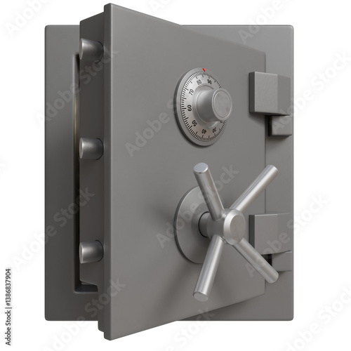 Metal security safe with combination lock and handle