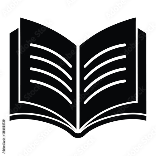 Open Book Vector Illustration – Reading, Knowledge, and Literature Design Element