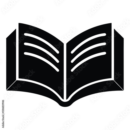 Open Book Vector Illustration – Reading, Knowledge, and Literature Design Element