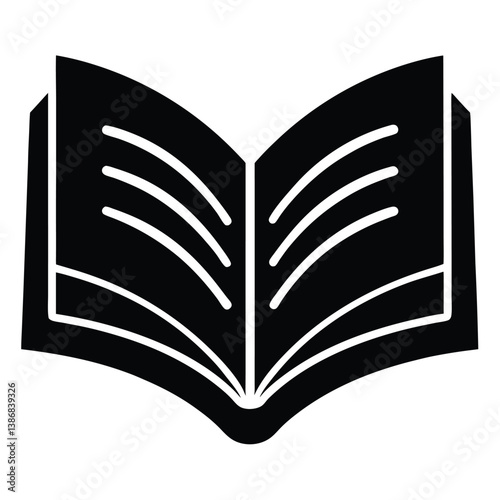 Open Book Vector Illustration – Reading, Knowledge, and Literature Design Element