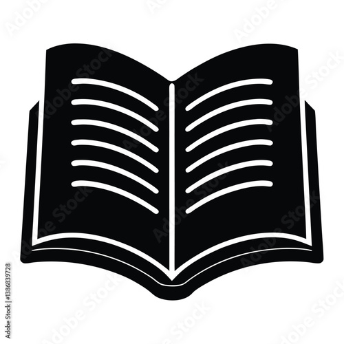 Open Book Vector Illustration – Reading, Knowledge, and Literature Design Element