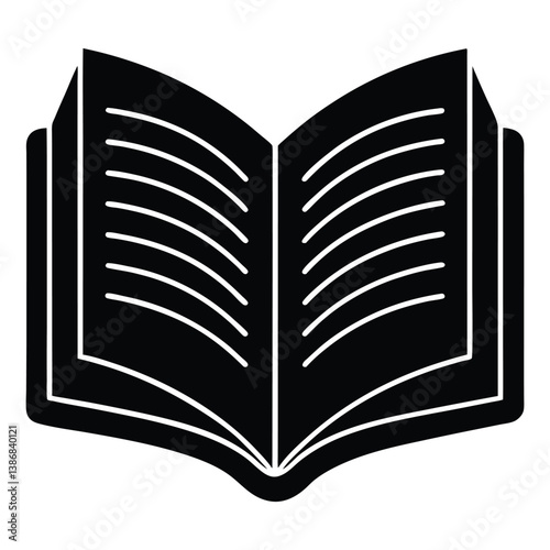 Open Book Vector Illustration – Reading, Knowledge, and Literature Design Element