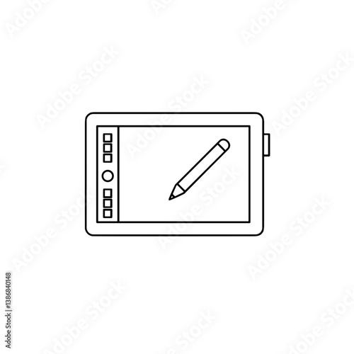 Digital tablet with stylus for creative work  
