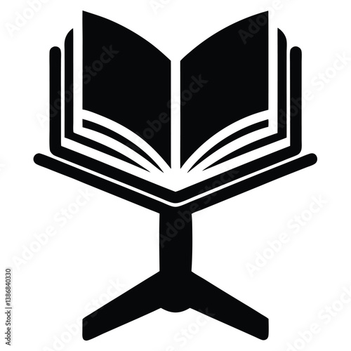 Open Book Vector Illustration – Reading, Knowledge, and Literature Design Element