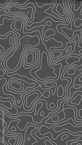 White topographic lines on gray background contour lines wallpaper vertical composition	