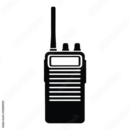 Walkie Talkie Vector Minimalist Emergency Icon Art