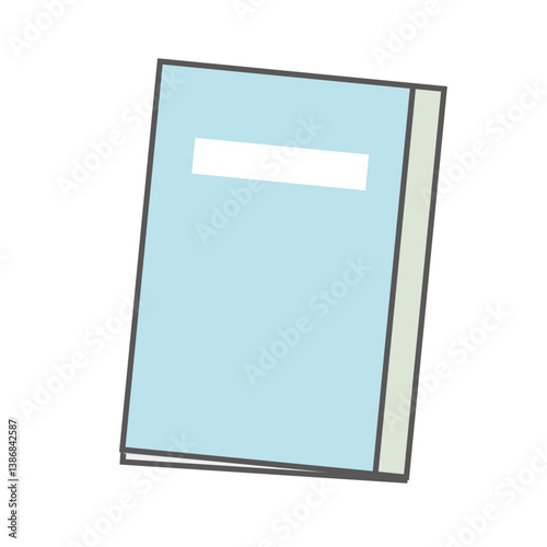ノートのベクターイラスト（主線あり）：学習と記録 - Notebook Vector Illustration (with Lines): Learning and Recording